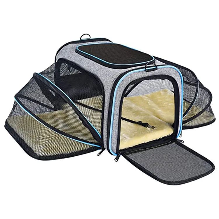 Airline Approved Expandable Soft Dog Carrier for Cats and Small Dogs