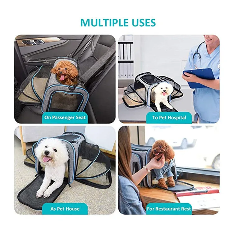 Airline Approved Expandable Soft Dog Carrier for Cats and Small Dogs