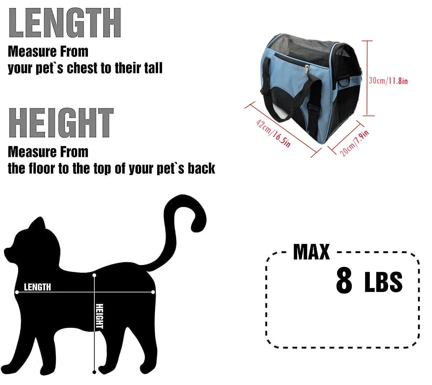 Airline-Approved Soft-Sided Pet Carrier – Portable Foldable Comfort Bag for Cats & Small Dogs (Blue)