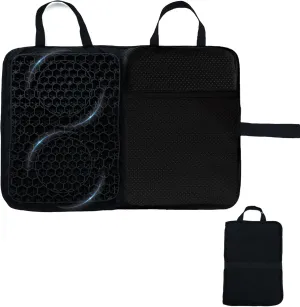 Airplane Gel Seat Cushion,18.5" Large Thick Tailbone Pain Relief Cushion, Gel Grid Design for Ultimate Seating Comfort, Foldable for Travel Stadium Camping Flights Commute