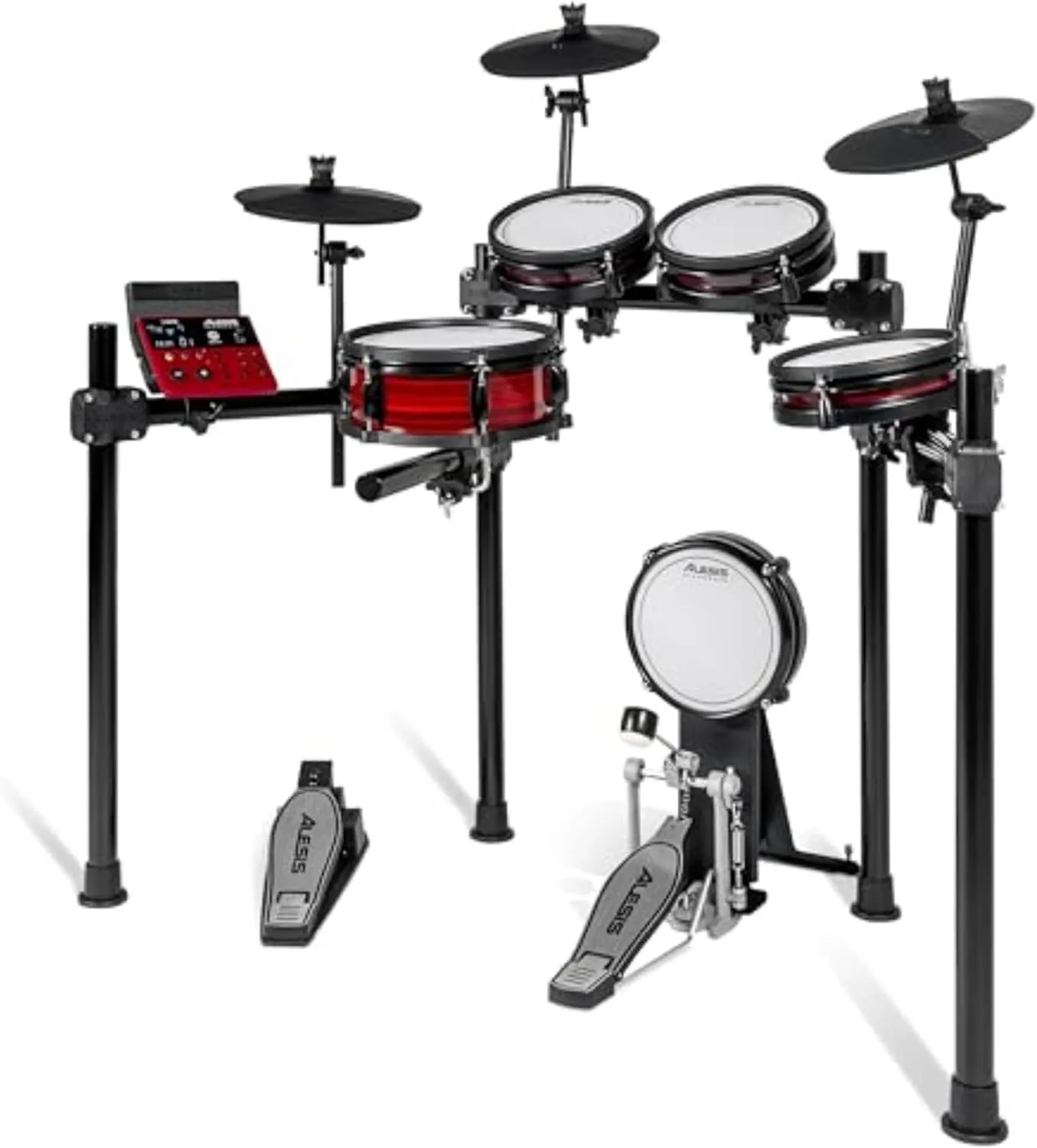 Alesis Nitro Pro Electric Drum Set with Dual Zone Quiet Mesh Pads, 500  Authentic BFD Sounds, Bluetooth, Drumeo, USB MIDI, Double Kick compatible