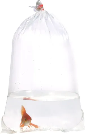 ALFA Fishery Bags Round Corners Bottom Leak Proof Clear Plastic Fish Bags Size 8 Inches for Marine and Tropical Fish Transport 2 mil. (8" x 15" / 100 Pack)