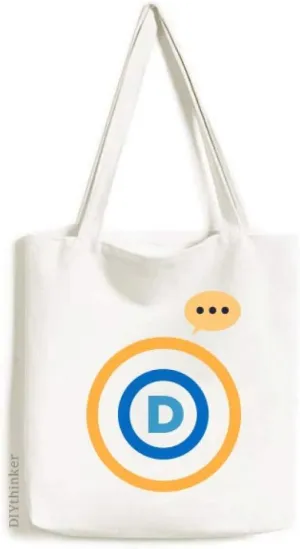America Emblem Democratic Party Blue Expression Gift Sack Canvas Tote Shoulder Bag