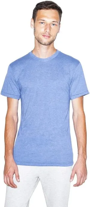 American Apparel Unisex Adult Tri-Blend Crewneck Short Sleeve Track T-Shirt (2 Pack)