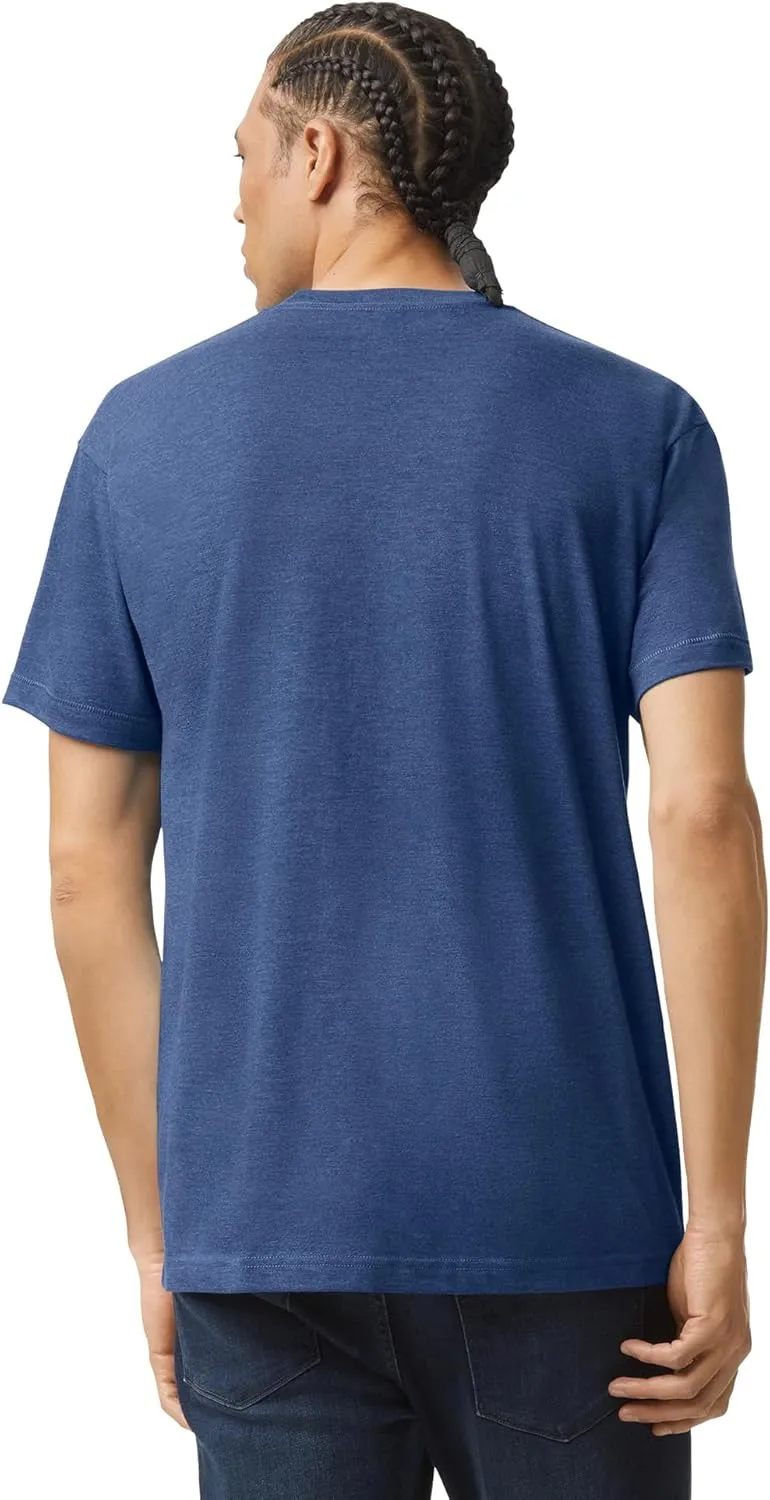 American Apparel Unisex Adult Tri-Blend Crewneck Short Sleeve Track T-Shirt (2 Pack)