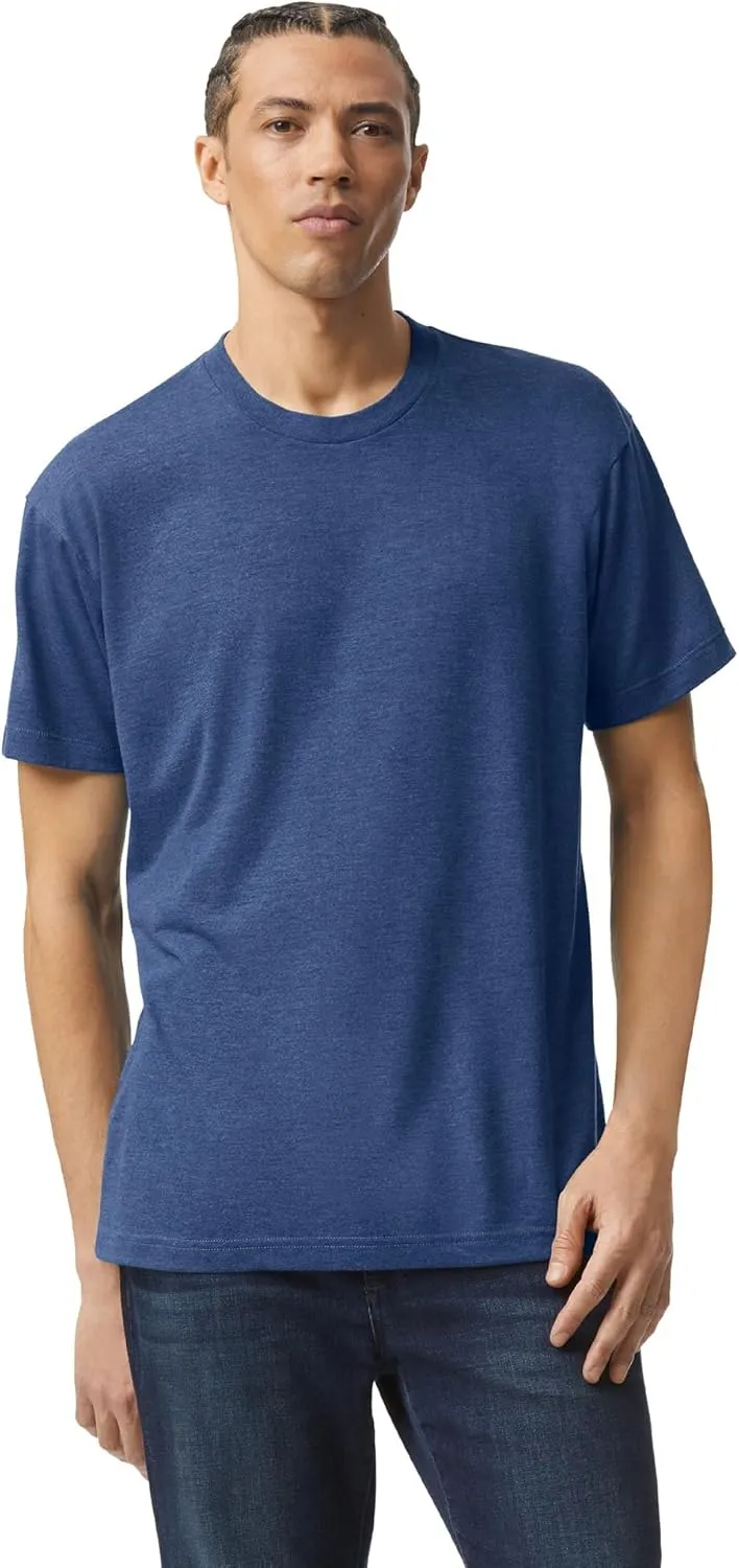 American Apparel Unisex Adult Tri-Blend Crewneck Short Sleeve Track T-Shirt (2 Pack)