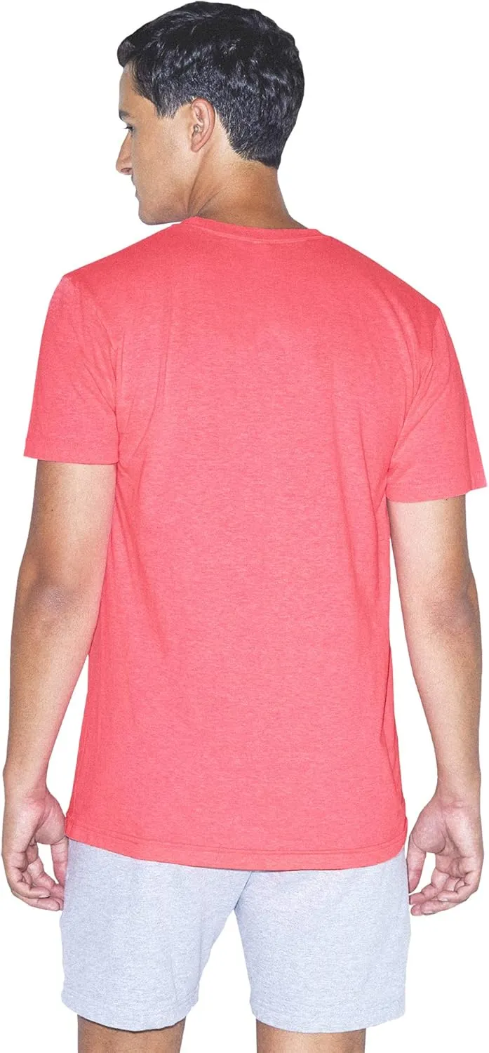 American Apparel Unisex Adult Tri-Blend Crewneck Short Sleeve Track T-Shirt (2 Pack)