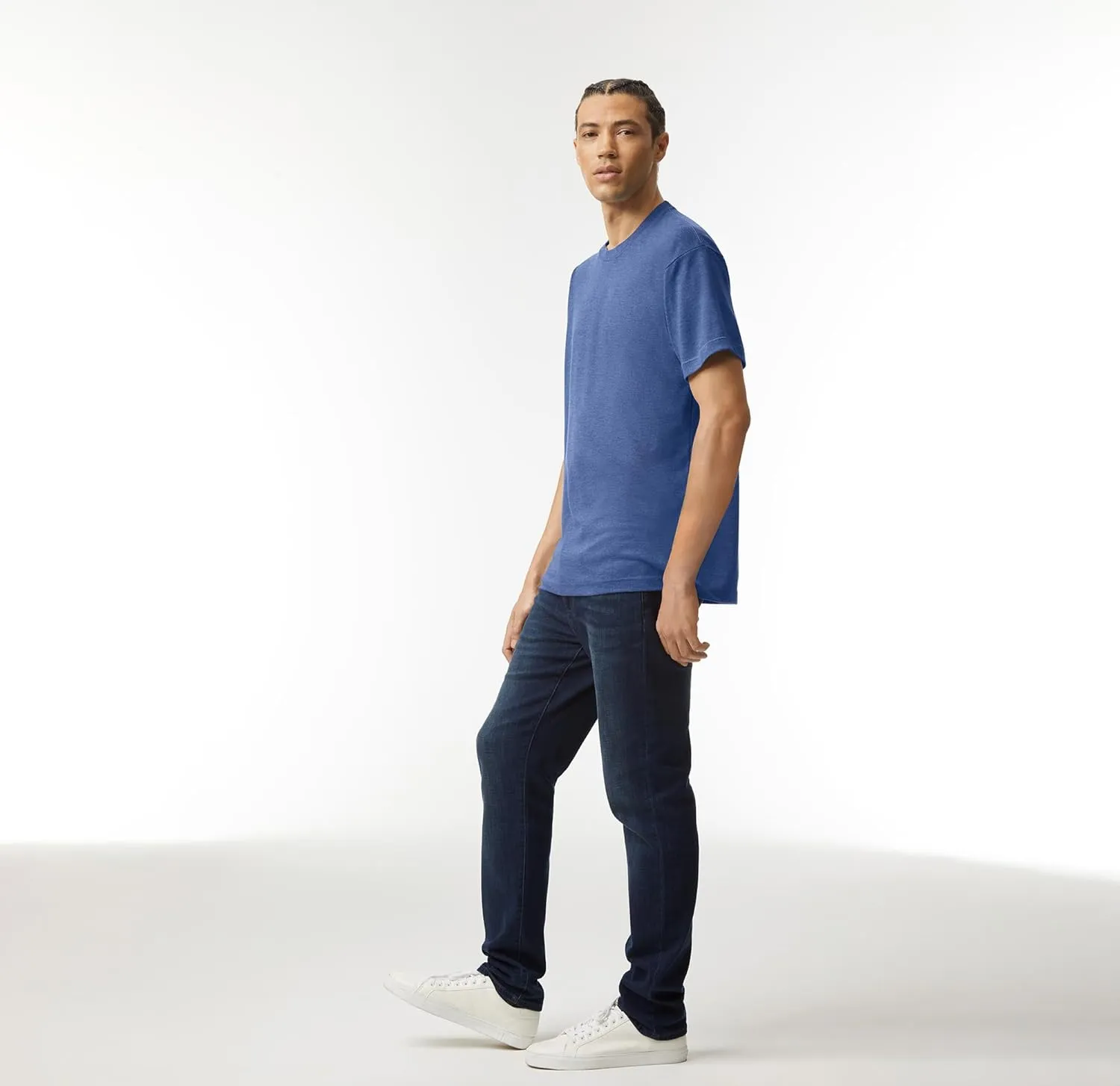 American Apparel Unisex Adult Tri-Blend Crewneck Short Sleeve Track T-Shirt (2 Pack)