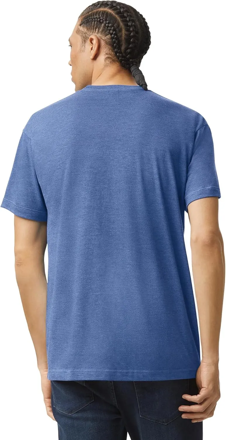 American Apparel Unisex Adult Tri-Blend Crewneck Short Sleeve Track T-Shirt (2 Pack)