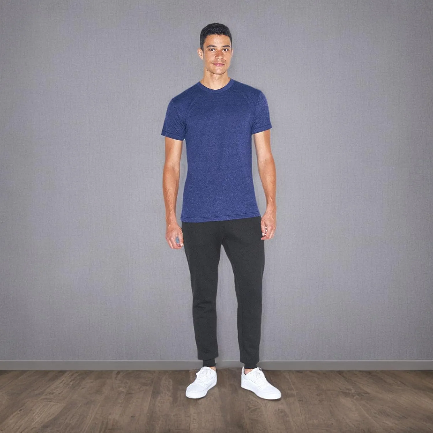 American Apparel Unisex Adult Tri-Blend Crewneck Short Sleeve Track T-Shirt (2 Pack)