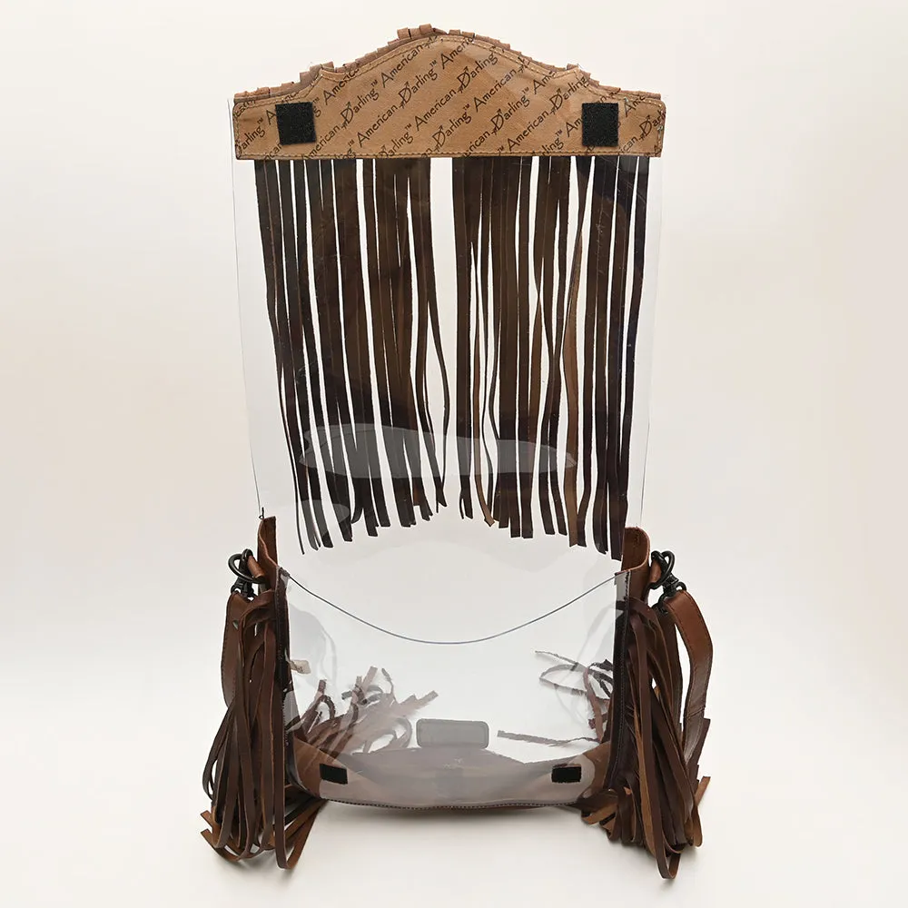 American Darling ADBGZ727 Clear Bag Hand Tooled Genuine Leather Women Bag Western Handbag Purse