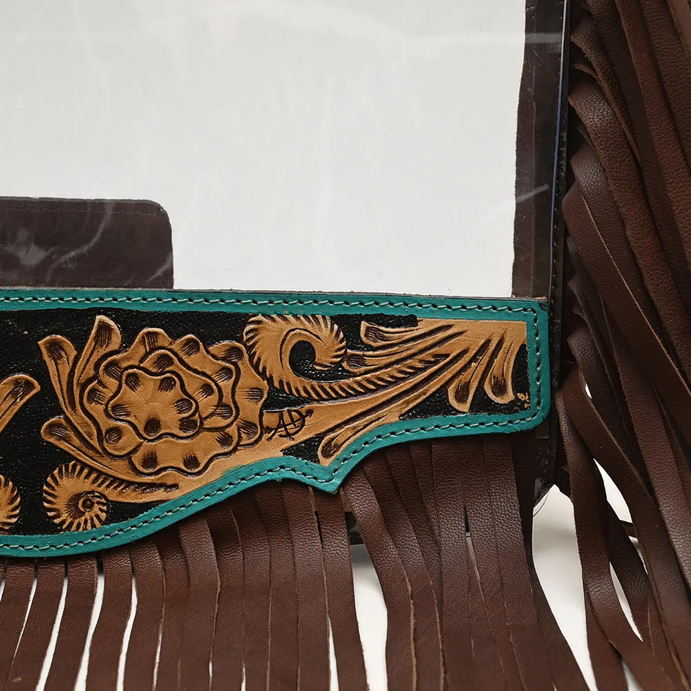 American Darling ADBGZ727 Clear Bag Hand Tooled Genuine Leather Women Bag Western Handbag Purse