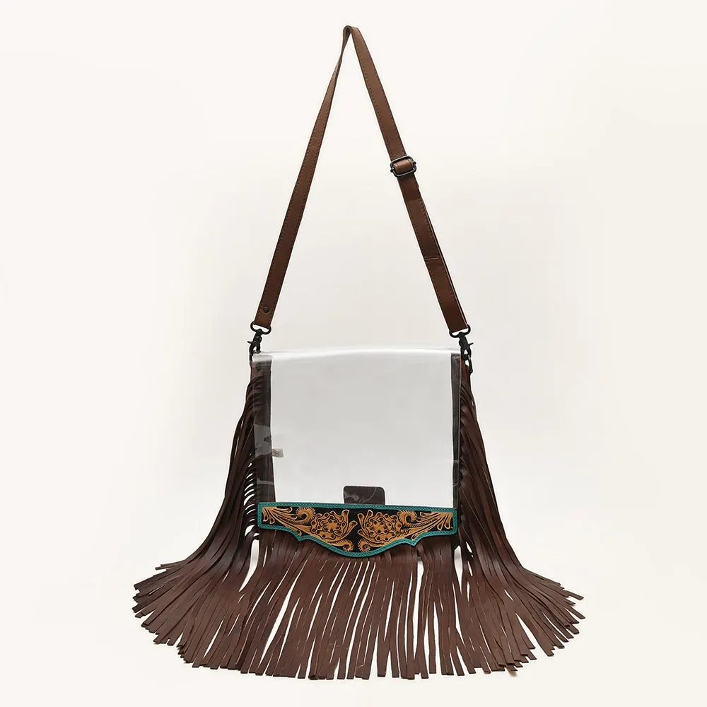 American Darling ADBGZ727 Clear Bag Hand Tooled Genuine Leather Women Bag Western Handbag Purse