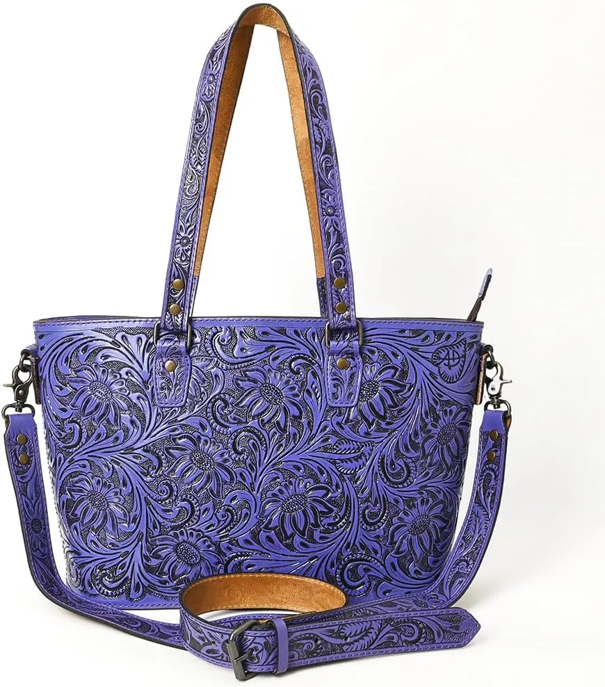 American Darling Tote Hand Tooled Genuine Leather Women Bag Western Handbag Purse