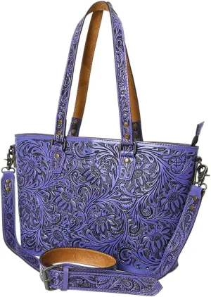 American Darling Tote Hand Tooled Genuine Leather Women Bag Western Handbag Purse