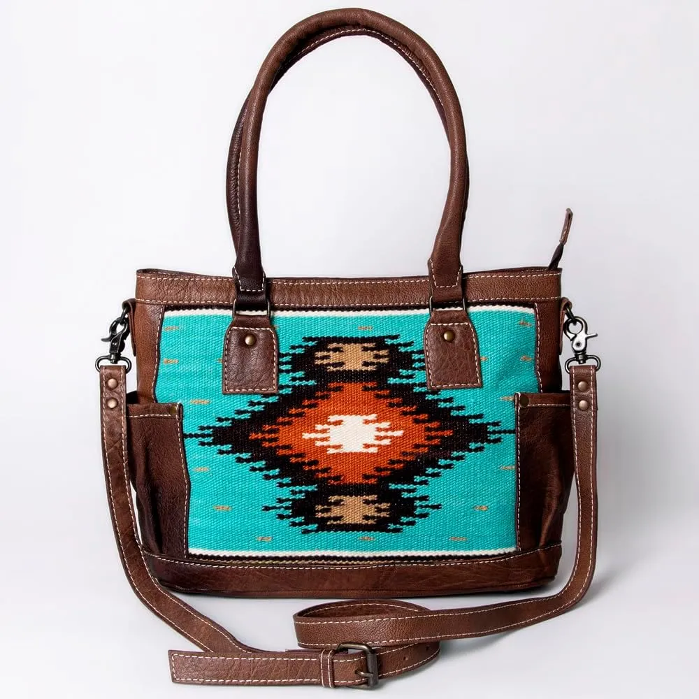 American Darling Tote Saddle Blanket Genuine Leather Women Bag Western Handbag Purse