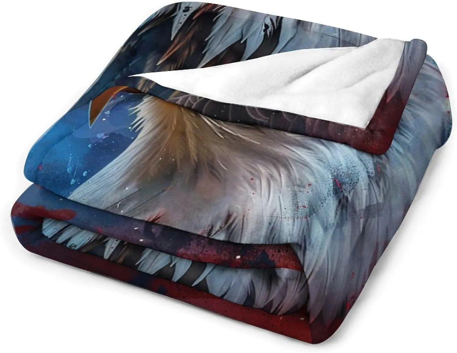 American Flag Bald Eagle Throw Blanket Patriotic Print Blankets Gifts Couch Sofa Bed Stuff Decor Soft Cozy Fleece Plush Flannel Bedding for Lover Men Women Adults 40"x50"