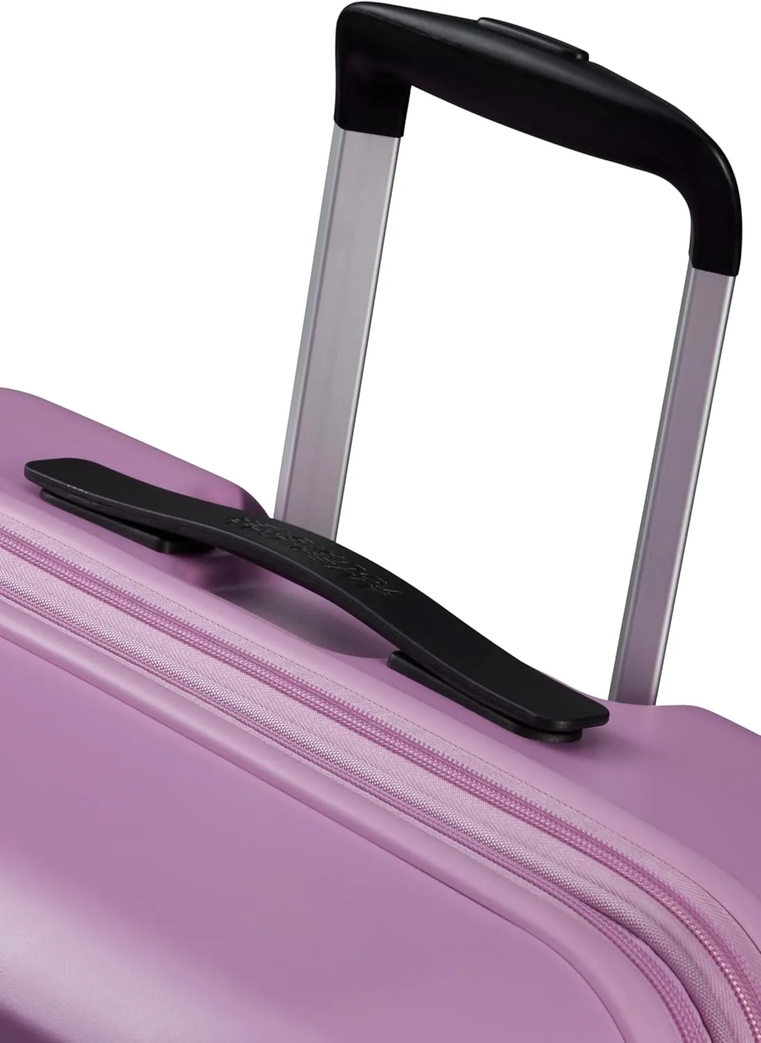 American Tourister Astrobeam Spinner M, Expandable Suitcase, 67 cm, 69/80 L, Pastel Lavender, Metallic Look, 4 Spinner Wheels, TSA Combination Lock