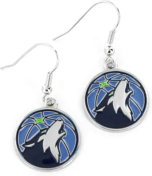 aminco NBA womens NBA Logo Dangler Earrings