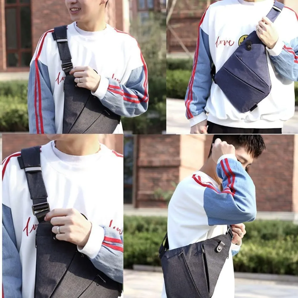 Anti Theft Travel Bag Slim Sling Cross Body Travel Bag for Women Men