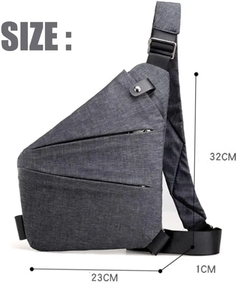 Anti Theft Travel Bag Slim Sling Cross Body Travel Bag for Women Men