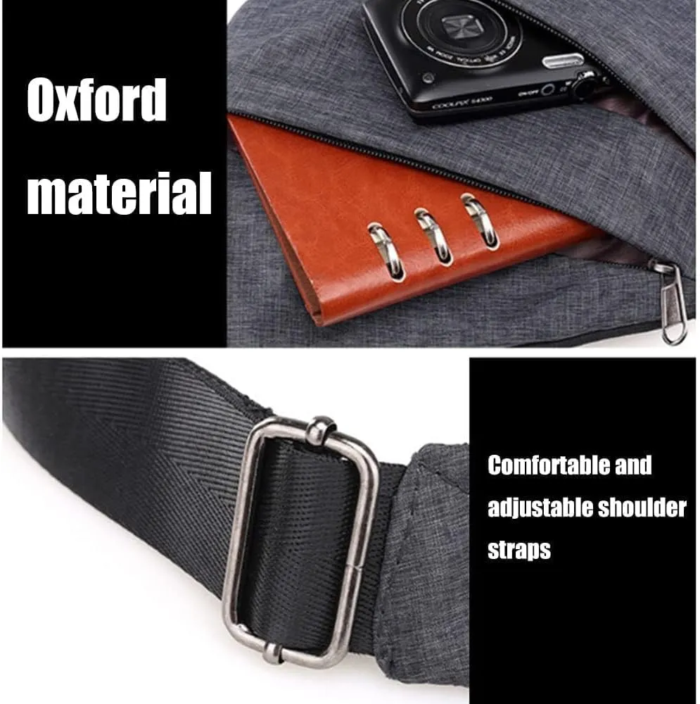 Anti Theft Travel Bag Slim Sling Cross Body Travel Bag for Women Men