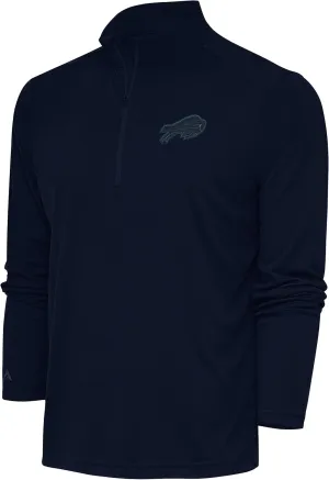 Antigua Men's NFL Tonal Logo Tribute Quarter-Zip Pullover Top