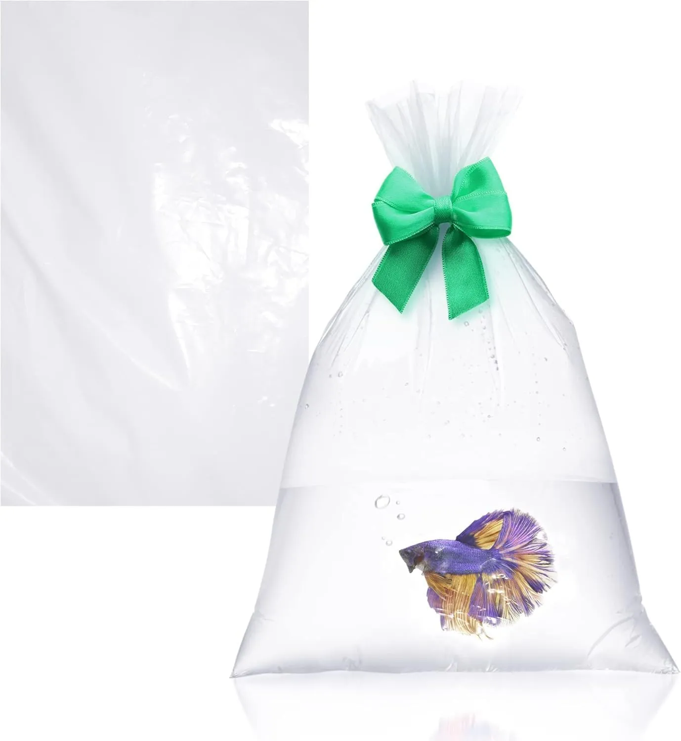 APQ Clear Plastic Fish Bags for Live Fish, 12 x 15 Inch. Pack of 100 Polyethylene Live Fish Shipping Bags. 2 Mil Thick Aquarium Fish Bags. Durable Fish Transport Bags. Plastic Bags for Fish Transport