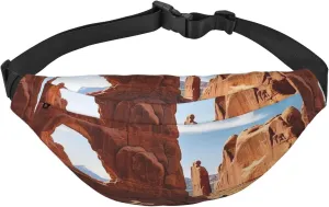 arches national park entrance Fanny Pack for Men Women Belt Bag Fashion Waist Bag Everywhere Crossbody Bag Wallet Hip Bum Bag with Adjustable Strap Waterproof Chest Bag for Travel Hiking Sports