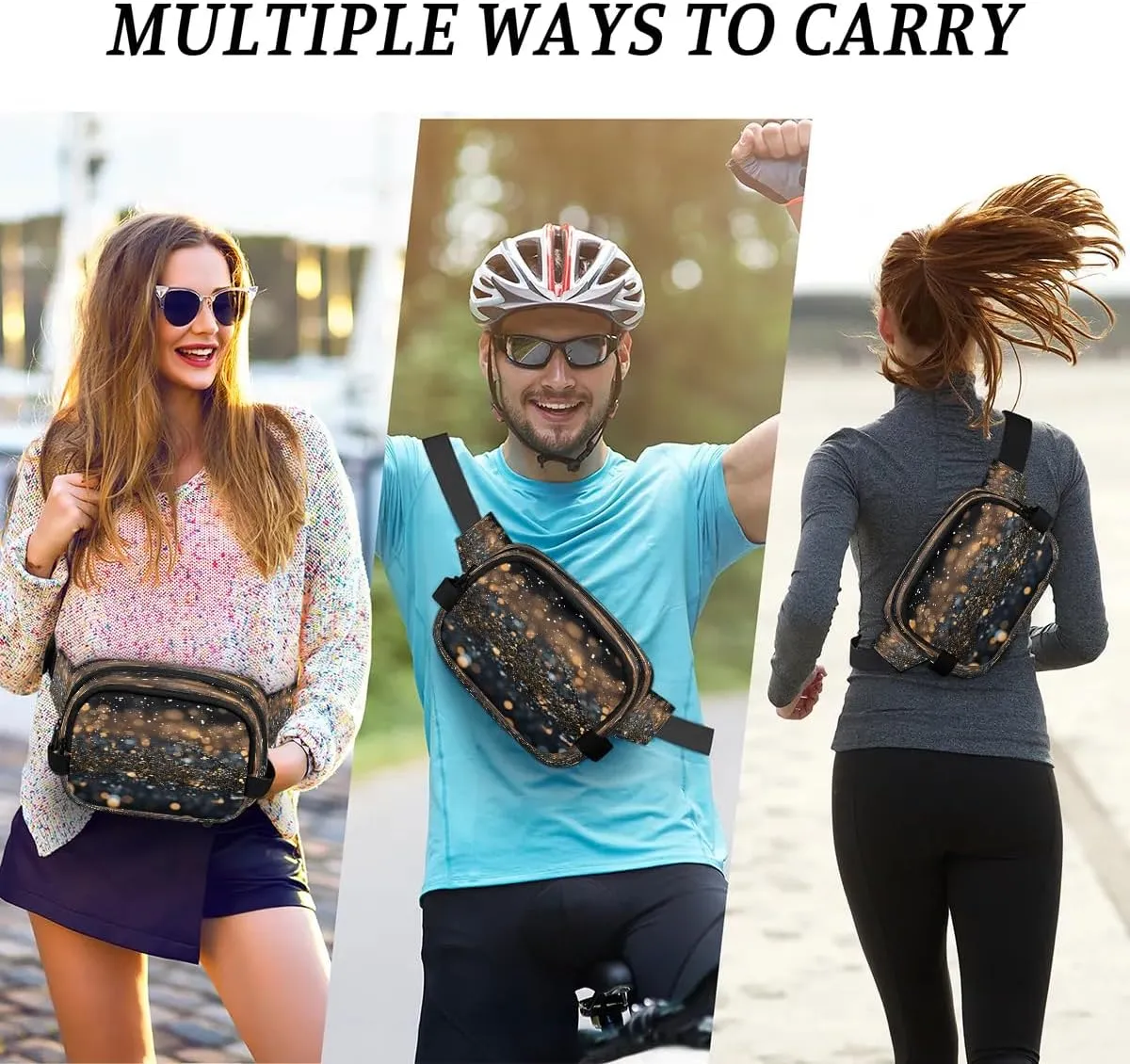 Art Vivid Beauty Pattern Fanny Packs for Women Men Waterproof Waist Bag with Adjustable Strap Belt Bag for Travel Running Hiking