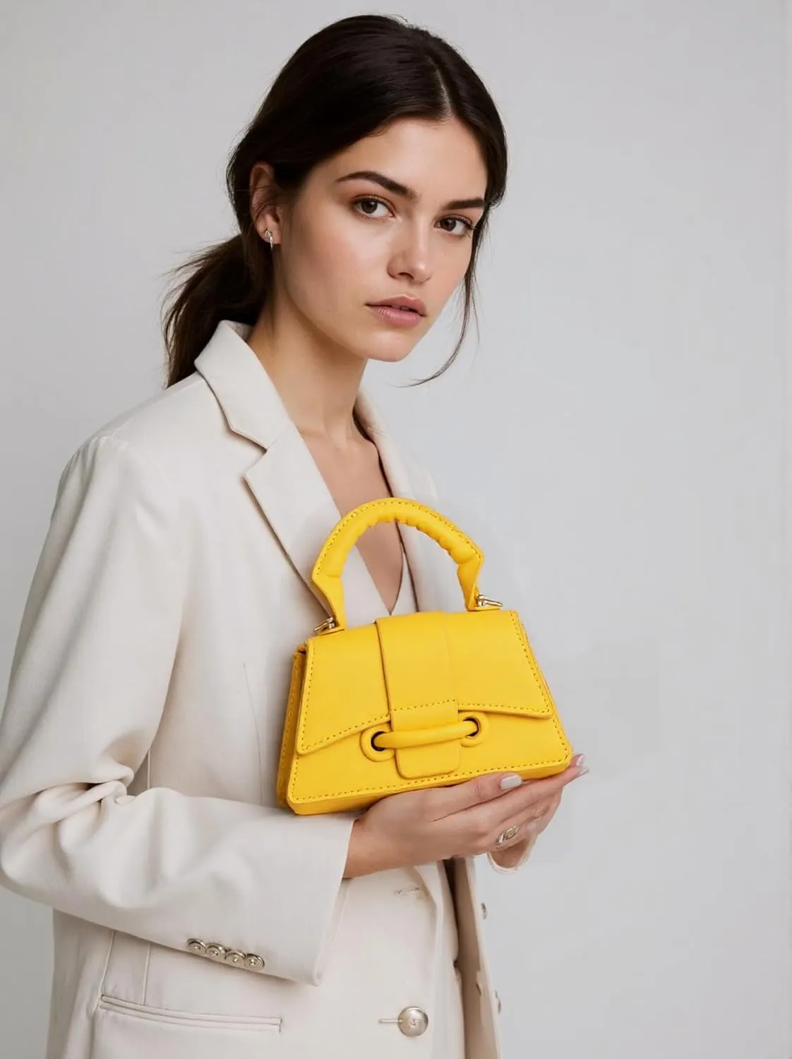 Ayliss Mini Crossbody Handbag Women's Purse Clutch Cute Mini Trendy Bag Top Handle PU Leather Shoulder Bag