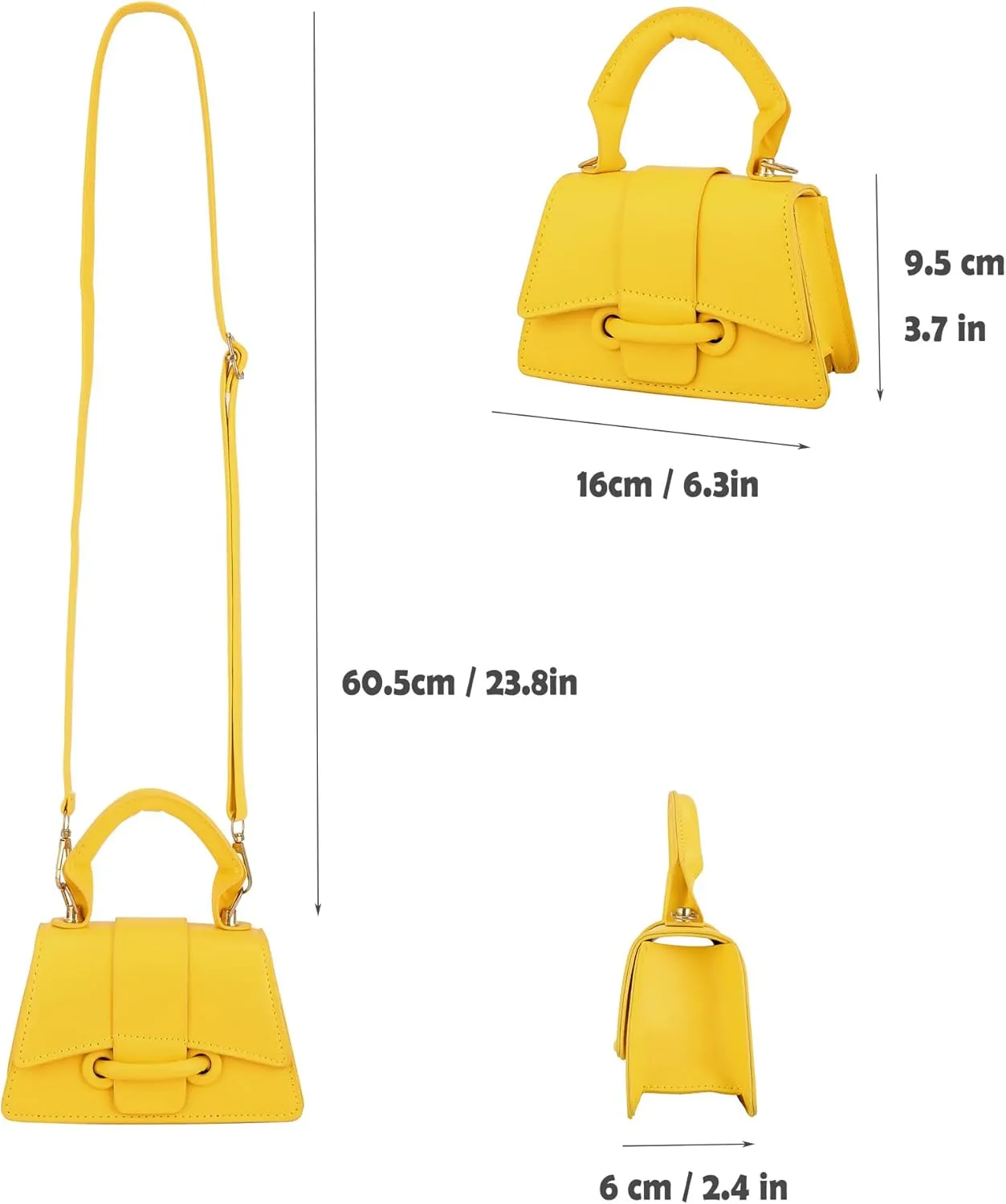 Ayliss Mini Crossbody Handbag Women's Purse Clutch Cute Mini Trendy Bag Top Handle PU Leather Shoulder Bag