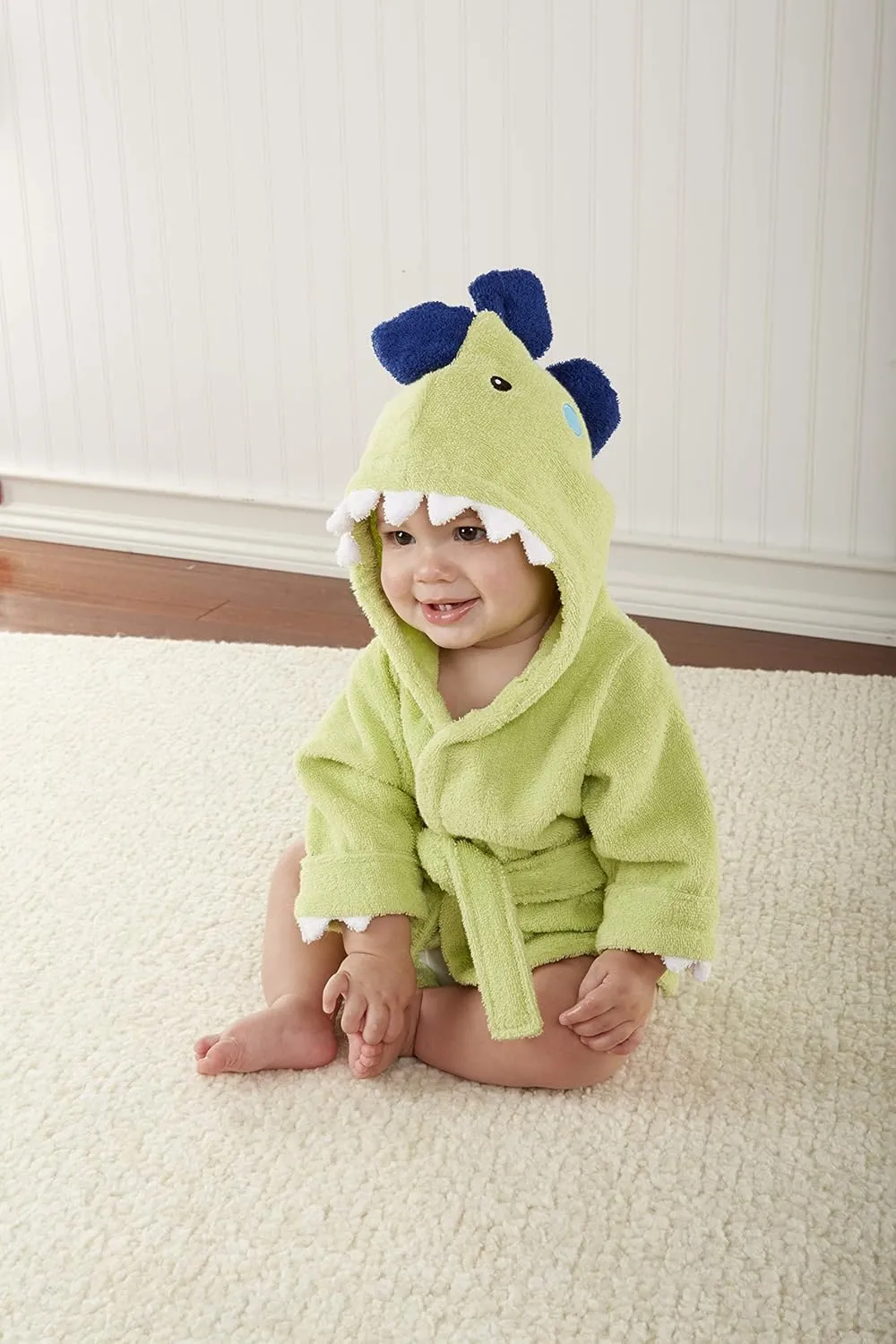 Baby Aspen "Splash-a-Saurus Dinosaur Hooded Towel Robe, 0-9 Months