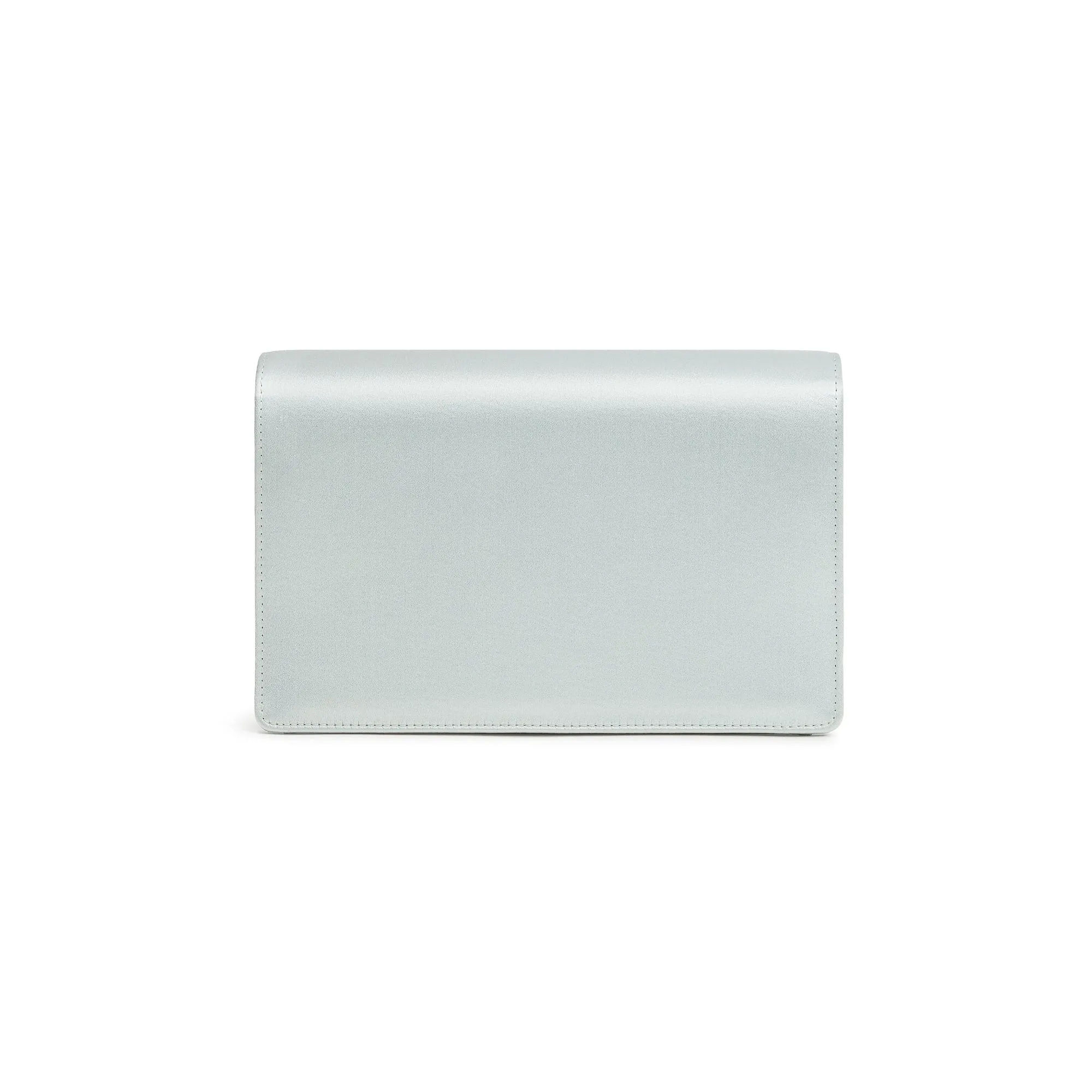 Baby Blue Satin Flash Wallet Clutch
