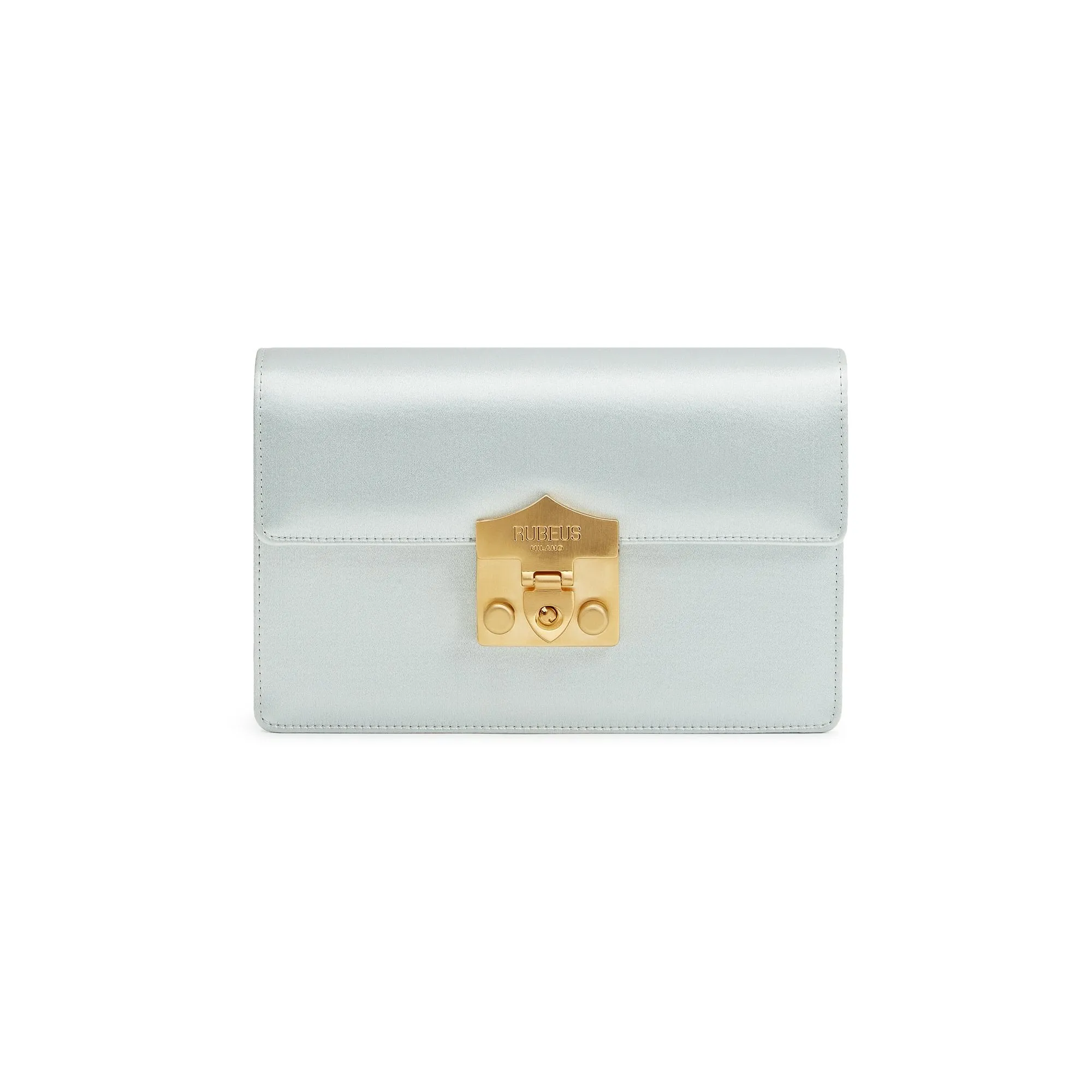 Baby Blue Satin Flash Wallet Clutch