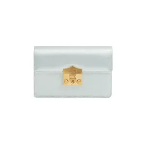 Baby Blue Satin Flash Wallet Clutch