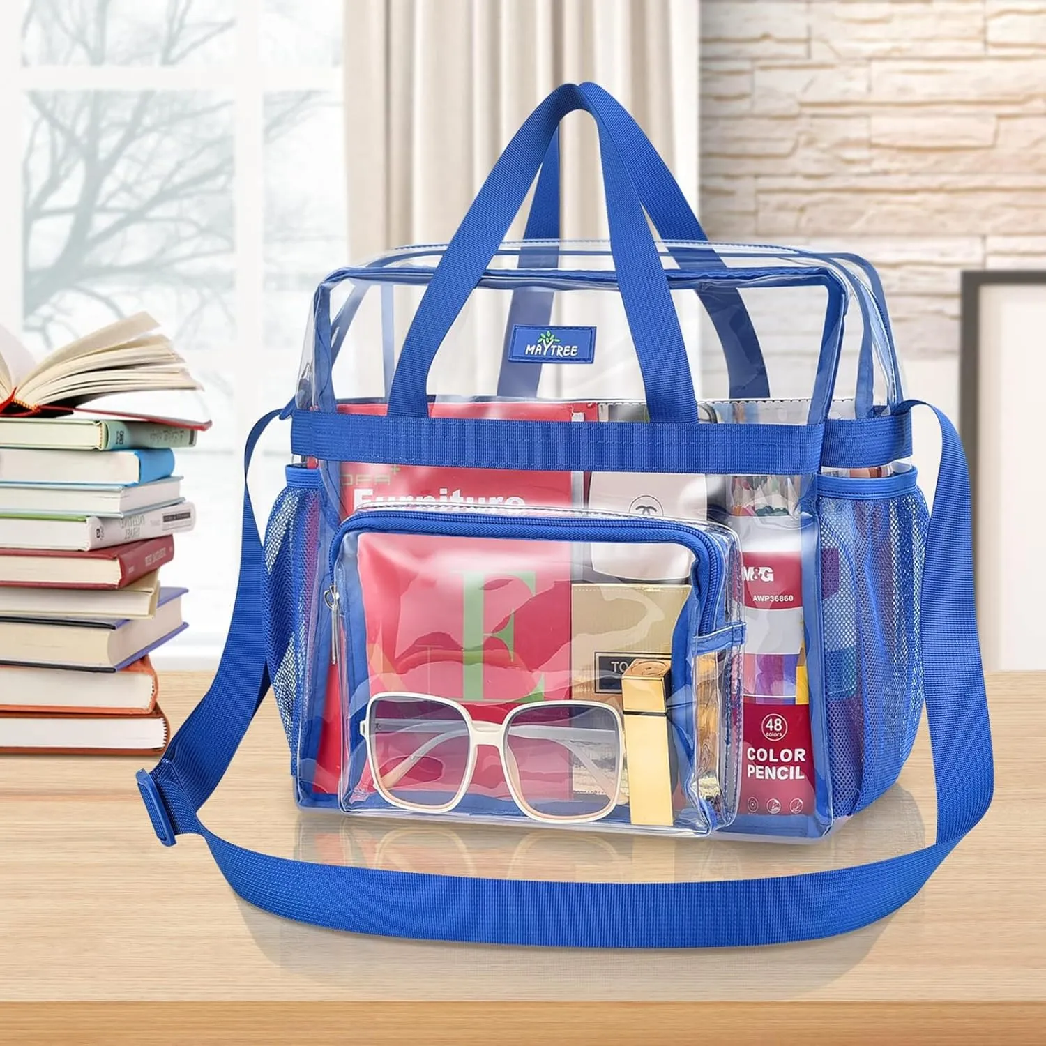 Bagenius Clear Bag Stadium Approved 12×6×12 Clear bag for Stadium Events Sports Concert Festival Work