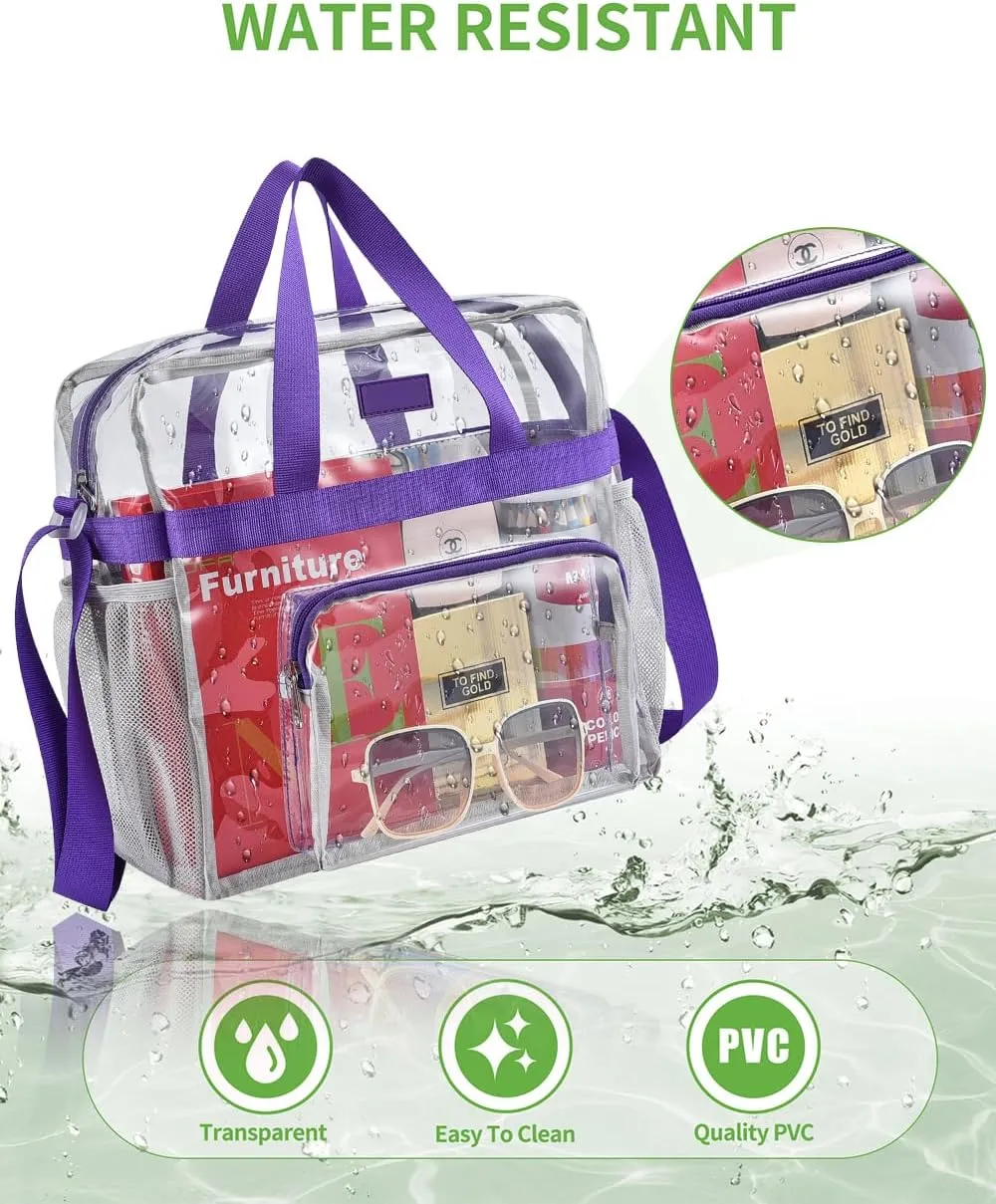 Bagenius Clear Bag Stadium Approved 12×6×12 Clear bag for Stadium Events Sports Concert Festival Work