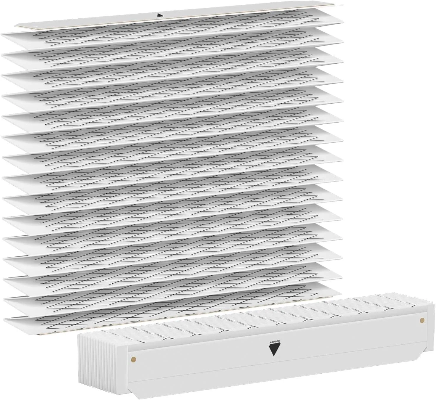 BAYFTFREXM2 FLR06232 Perfect Fit 5‘’ Expandable Air Filter Media Compatible with American Standard and Trane FLR06232 BAYFTFR14M2, BAYFTFR17M2, BAYFTFR21M2, BAYFTFR24M2, 25'' x 5" MERV 13, 2-Pack