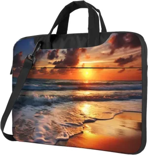 Beach Sunrise Laptop Tote Bag for Men Women Laptop Sleeve Shoulder Briefcase Messenger Computer Bag