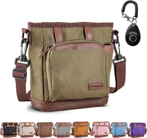 BEAU&FUR Dog Treat Pouch with Dog Clicker for Training - Hands-Free Dog Treat Bag with Magnetic Closure, Multi-Pocket Treat Pouches for pet Training with Built-in Poop Bag Holder Pocket