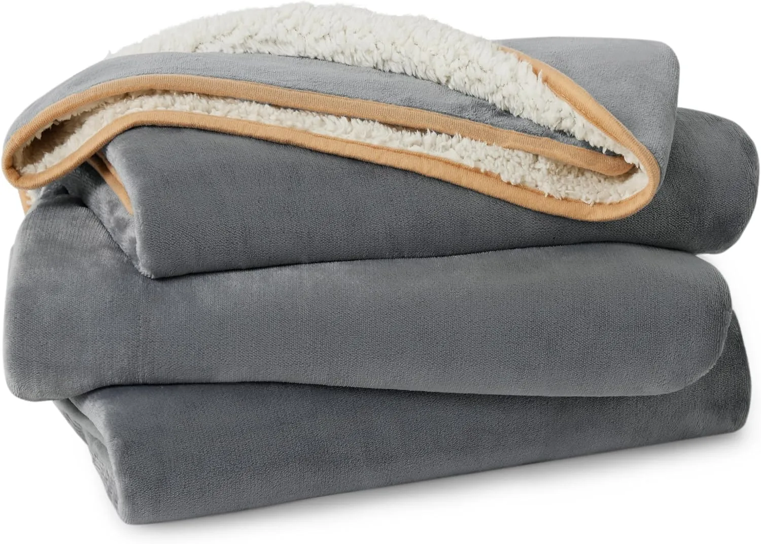 Bedsure Waterproof Blanket for Bed Intimacy- Sherpa Fleece Waterproof Dog Blankets for Large Dogs, Pet Blankets for Bed/Couch, Soft Plush Reversible Furniture Protector, King Size, 108"x86", Grey