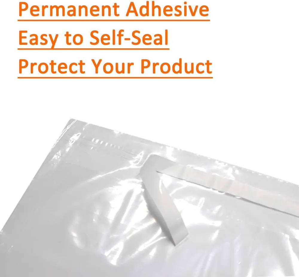 Belinlen 200 Count 12x18 Inch Self Seal Clear Poly Bags with Suffocation Warning for Packaging Clothing, T Shirts, Decorative Wrappers and More with Permanent Adhesive(1.5mil)