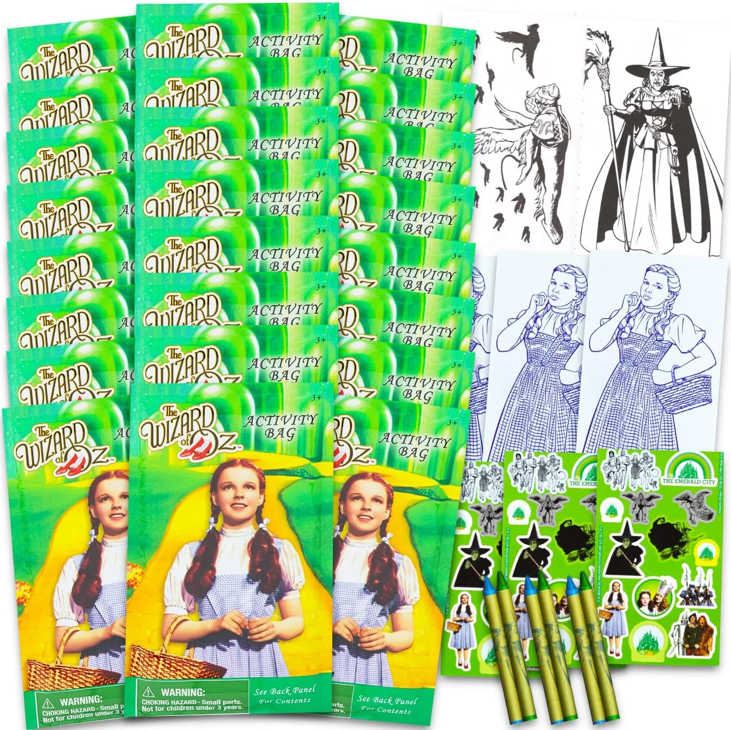 Birthday Party Favors Set - Bundle With 24 Play Packs | Mini Coloring Books, Stickers, and More for Goodie Bags (Party Supplies)