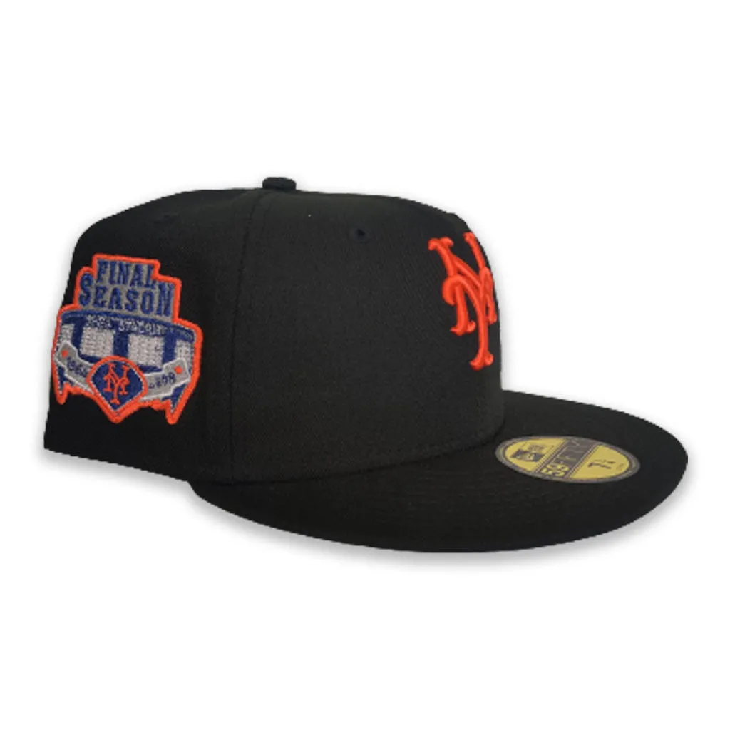 Black New York Mets Royal Bottom "Dice Collection" Shea Stadium Final Season Patch New Era 59Fifty Fitted