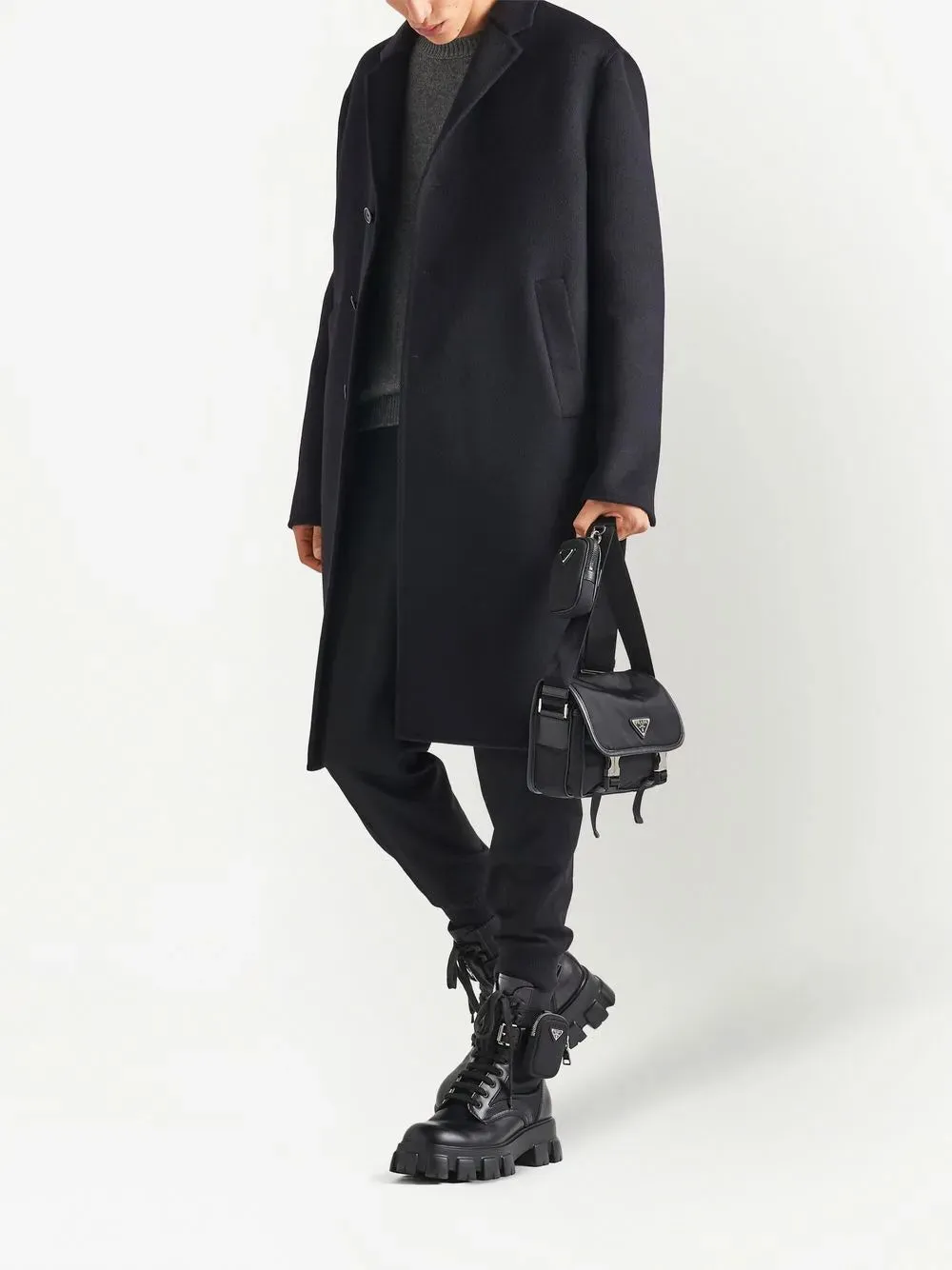 Black Re-Nylon Crossbody Bag