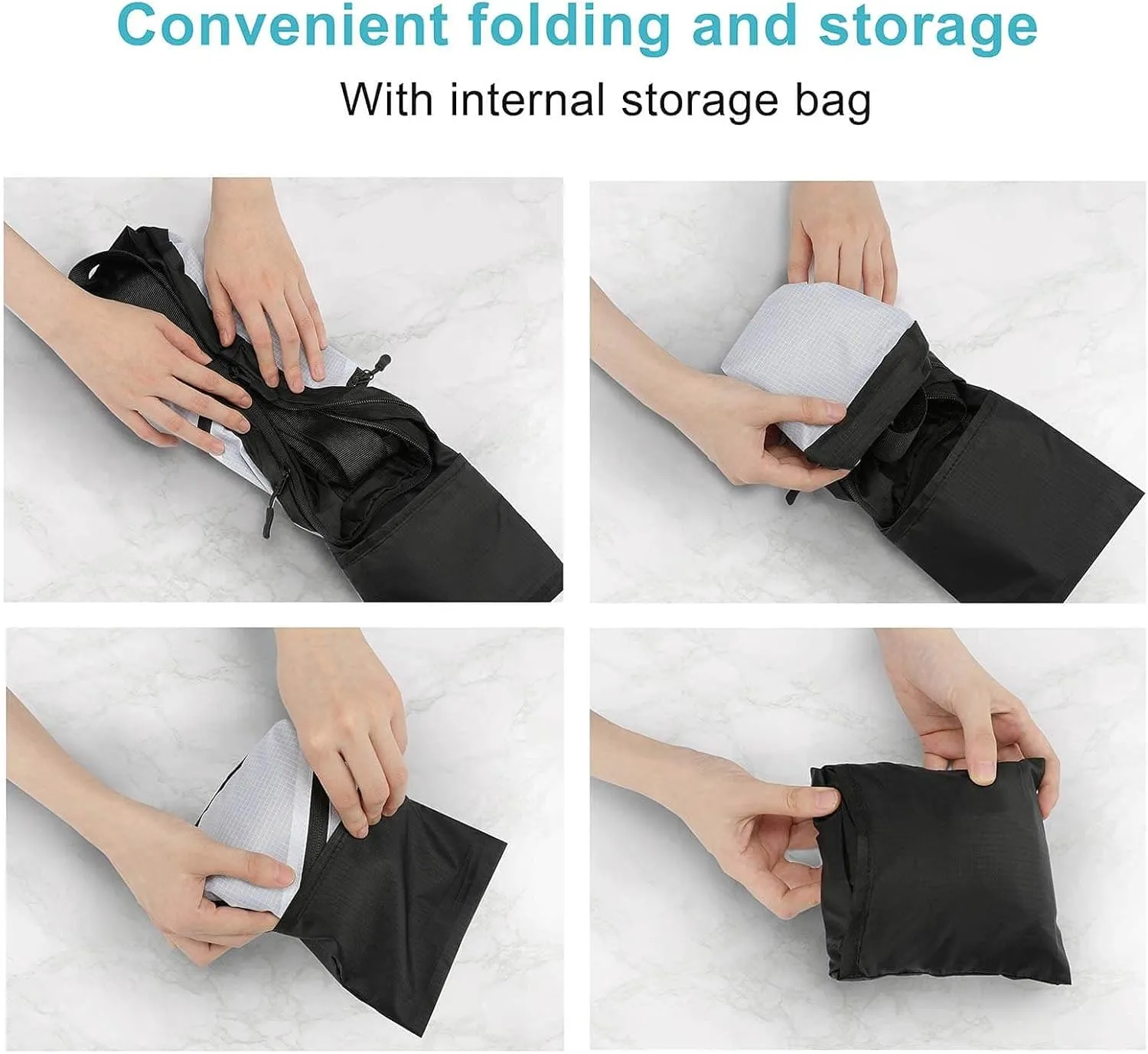 Black Retro Foldable And Space Saving Chest Bag, Large Capacity And Portable Chest Bag