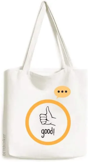 Black Thumb Personalized Gesture Expression Gift Sack Canvas Tote Shoulder Bag