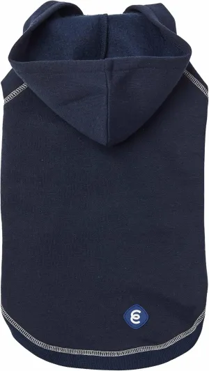 Blueberry Pet Essentials 2023 New Soft & Comfy Better Basic Cotton Blend Dog Hoodie Sweatshirt in Midnight Blue, Back Length 24", Pack of 1 Jacket for Dogs