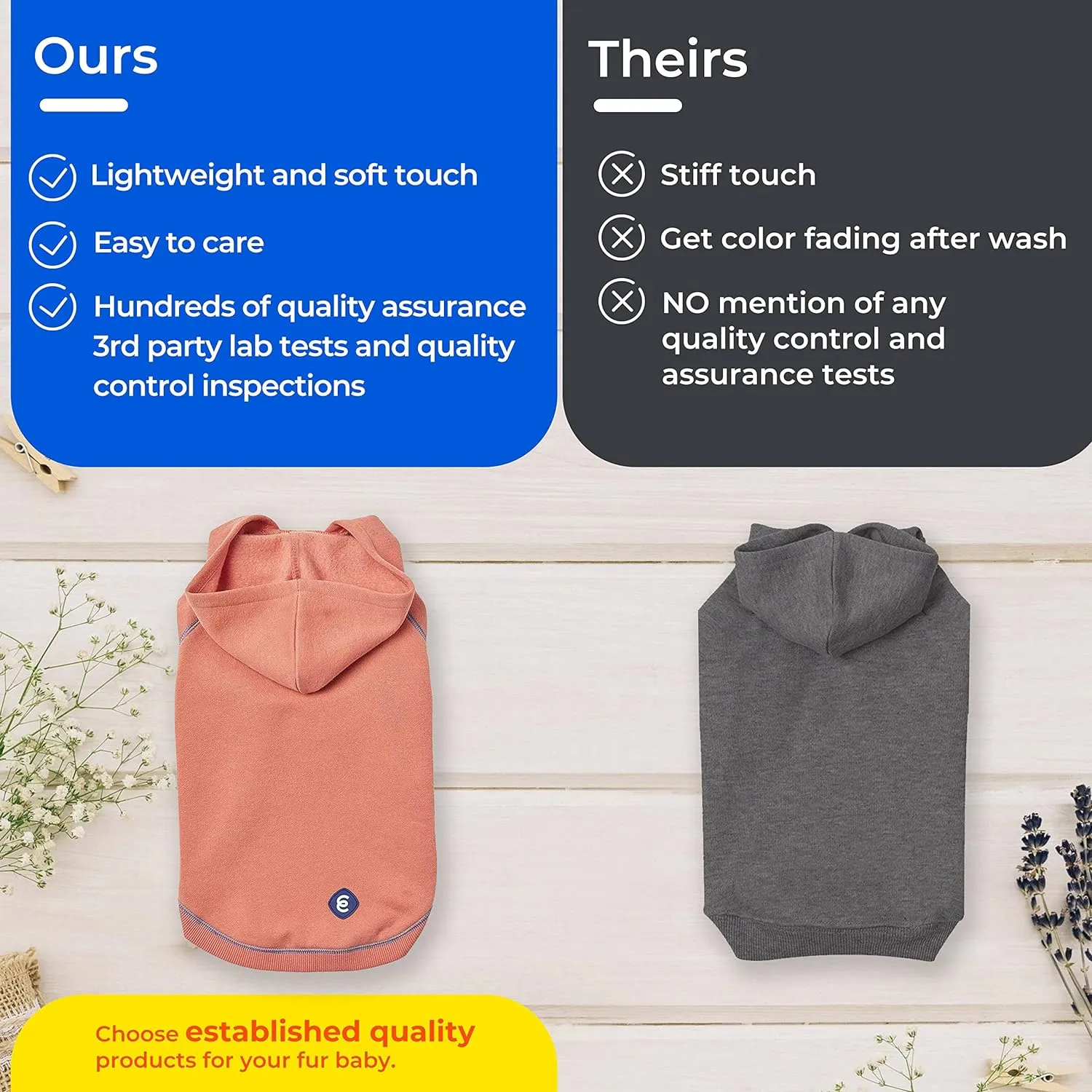 Blueberry Pet Essentials 2023 New Soft & Comfy Better Basic Cotton Blend Dog Hoodie Sweatshirt in Midnight Blue, Back Length 24", Pack of 1 Jacket for Dogs